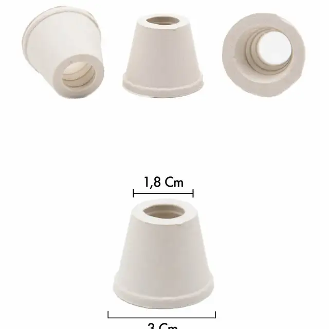 Conector Cazoleta Caucho Blanco